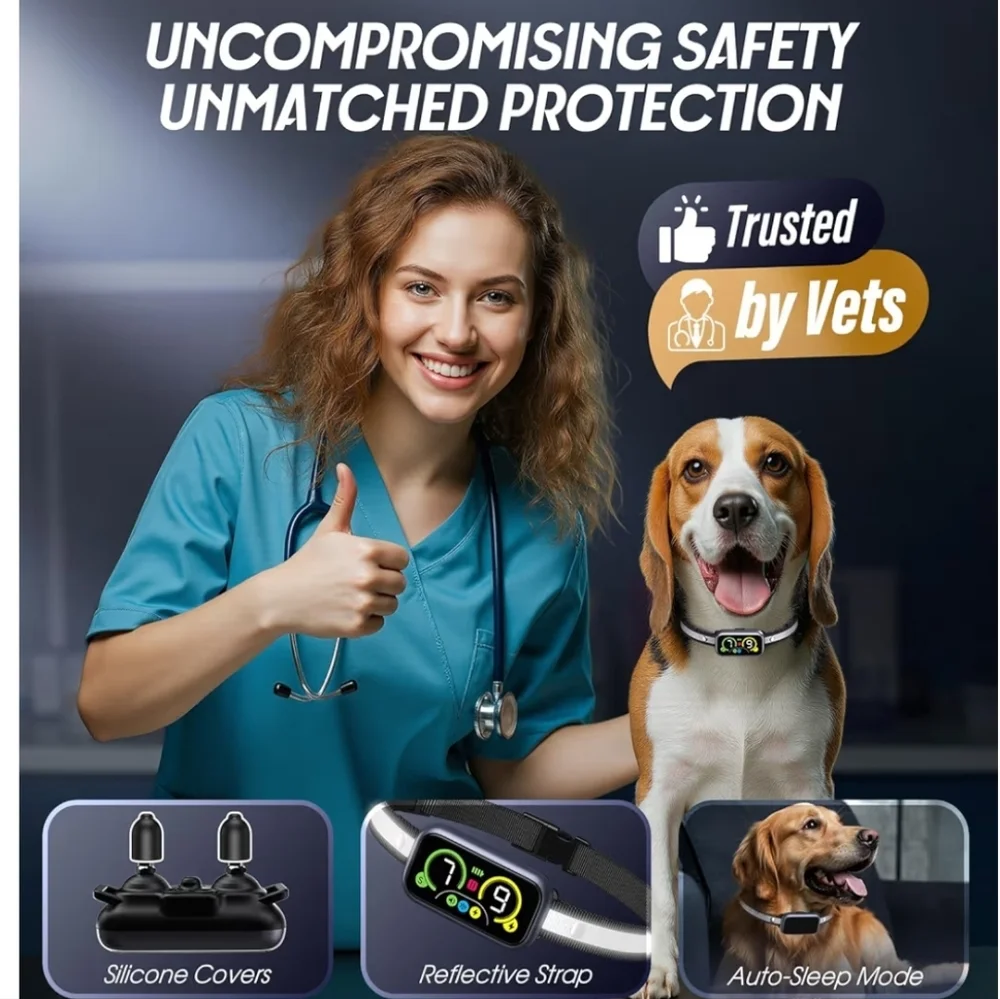 Dog Bark Collar Pro, Instant Bark Solution, Smart Anti Barking Device